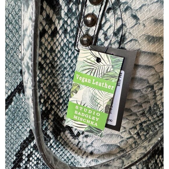 Studio Badgley Mischka Snake Print Vegan Leather Bag NWT - Picture 3 of 6